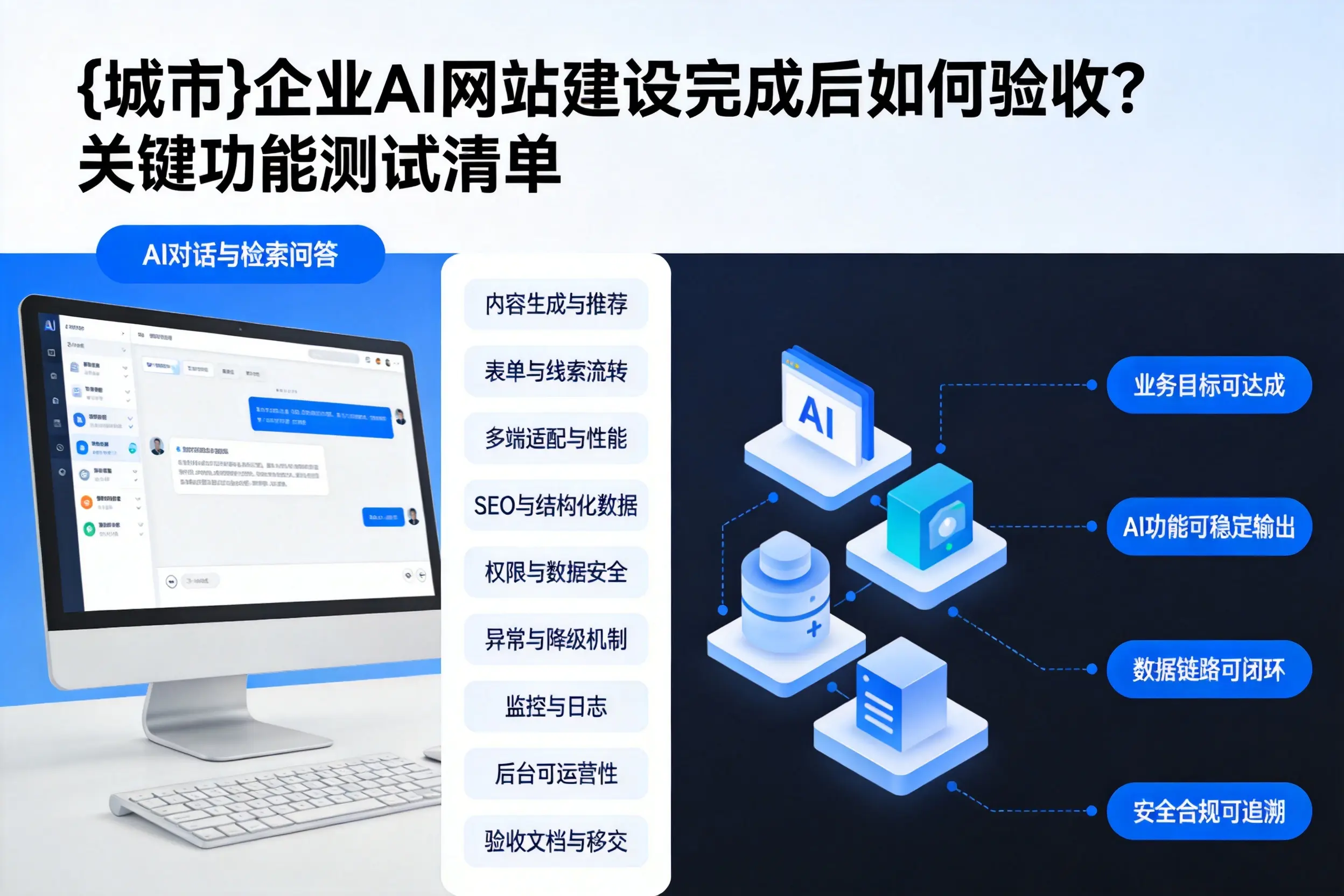 澄迈企业AI网站建设完成后如何验收？关键功能测试清单