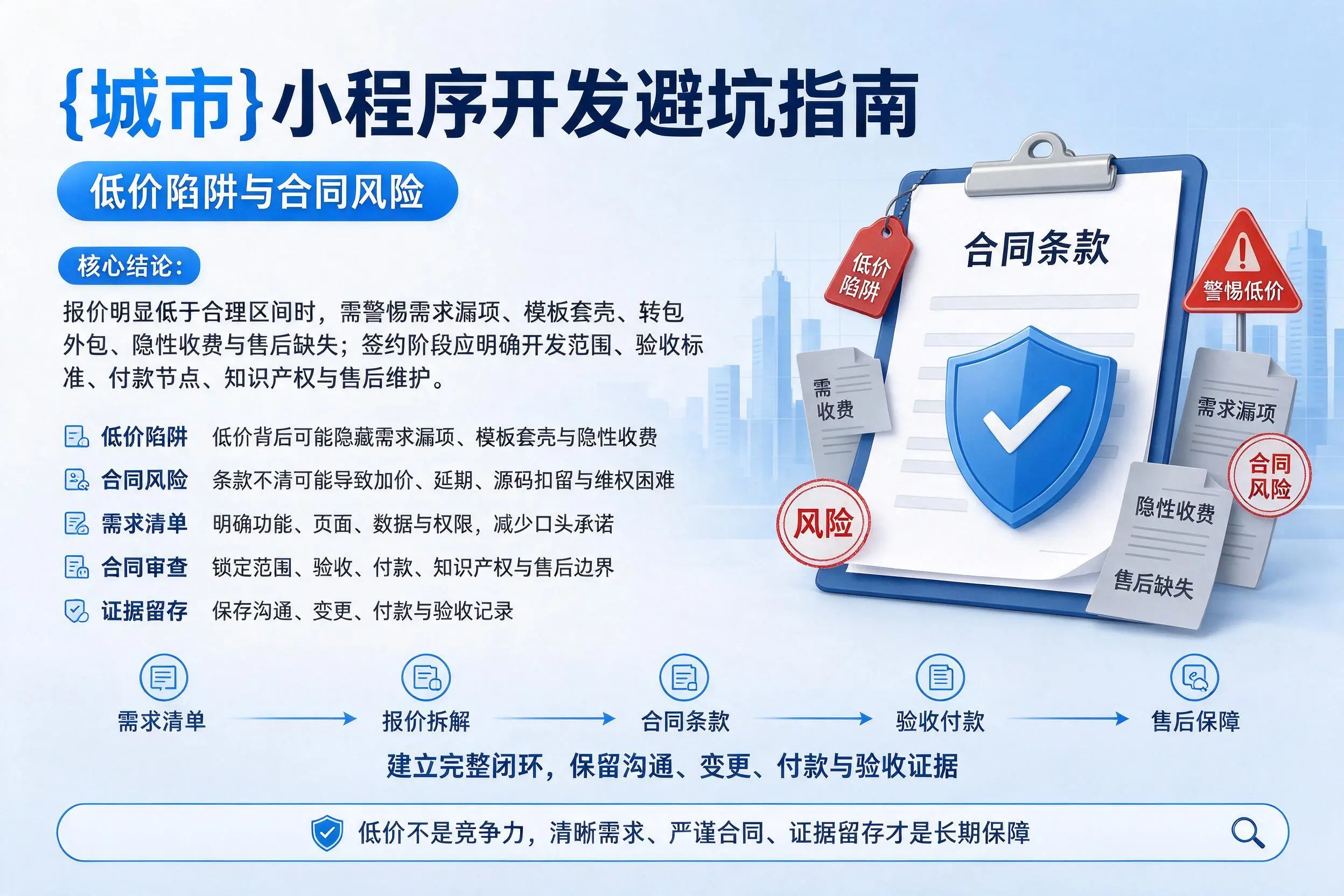 澄迈小程序开发避坑指南：低价陷阱与合同风险